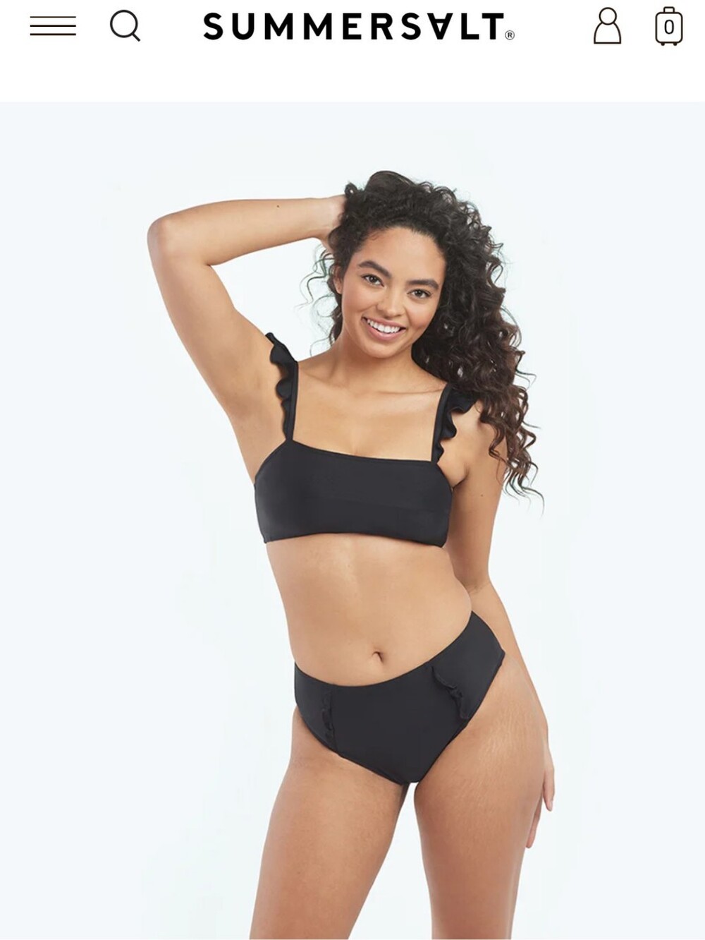 NWT summersalt Bottom:  Black Swim with Subtle Tag Accent. Bottom Only!